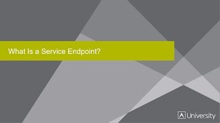 What Is a Service Endpoint [upl. by Doralyn327]