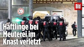 Gefängnismeuterei Polizei stürmt Knast in Thüringen  JVA Untermaßfeld [upl. by Aihppa]